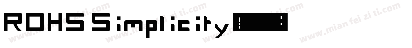 ROHS Simplicity字体转换